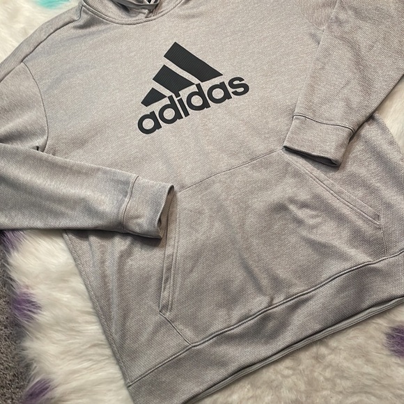 Adidas Gray Unisex Sweatshirt Hoodie Size XL - Picture 2 of 7
